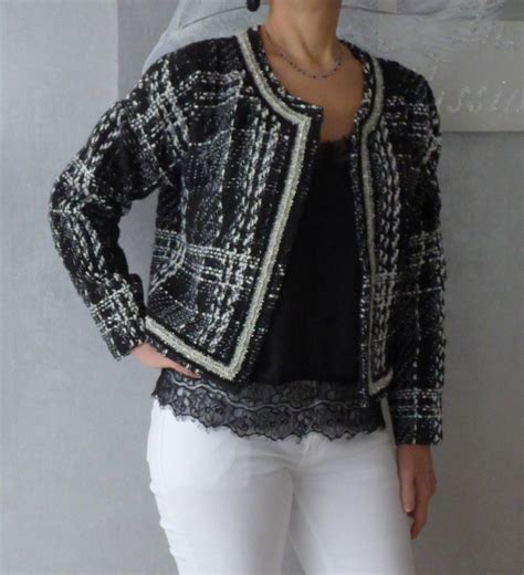 veste facon chanel|La veste Monet, style petite veste Chanel .